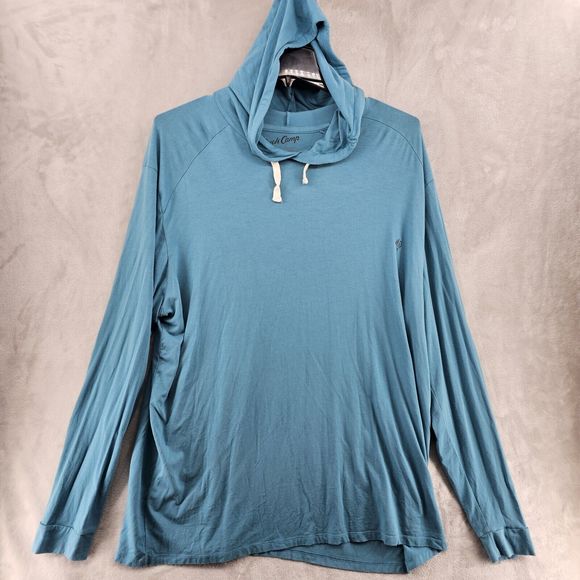 Duck Camp Mens‎ 3XL Performance Hoodie Shirt Blue Lightweight Fishing Outdoors - Picture 1 of 6